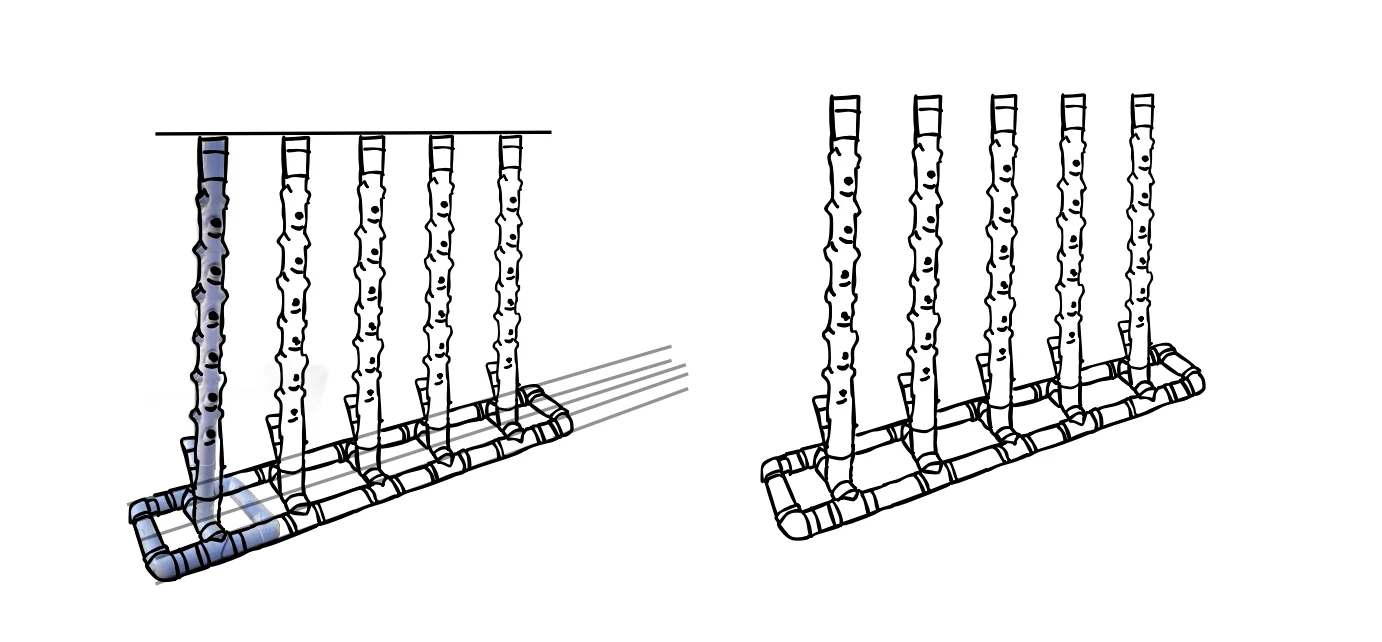 Hydra hydroponic system design sketch